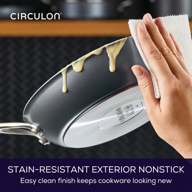 Graphite Stainless Steel Nonstick Induction Fry Pan Set, 2 Piece