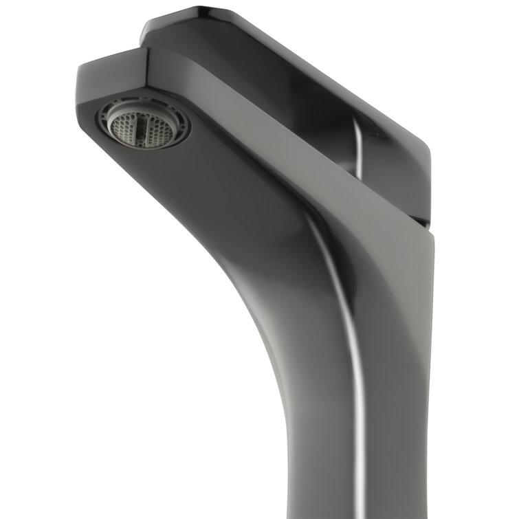 Brushed Gun Black Single Handle Modern Bathroom Faucet