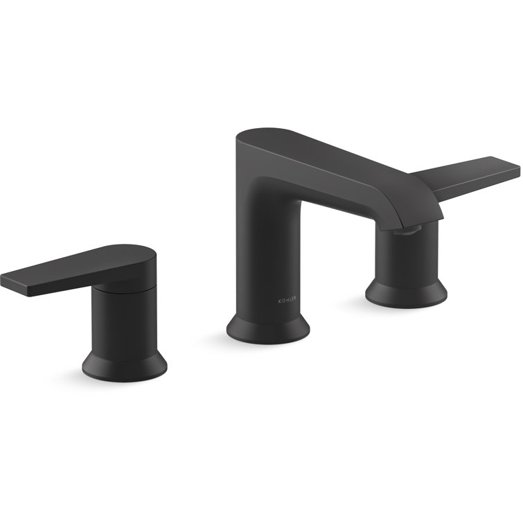 Minimalist Matte Black 2-Handle Widespread Bathroom Faucet