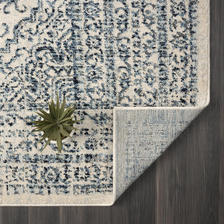 Ivory Moroccan Bohemian 6' x 9' Synthetic Area Rug