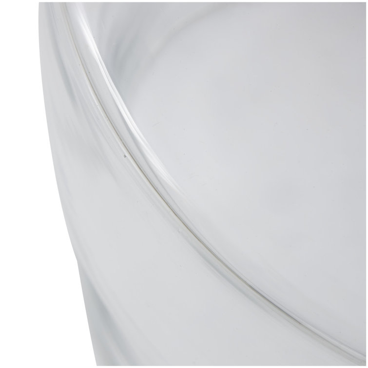 Clear Round Glass Modern End Table