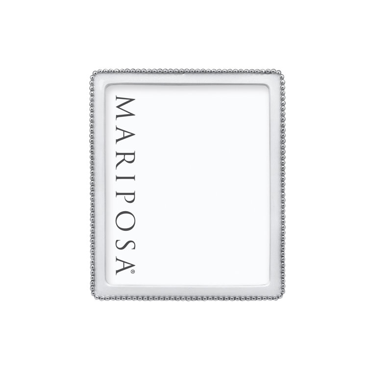 Classic White Beaded 8x10 Aluminum Frame