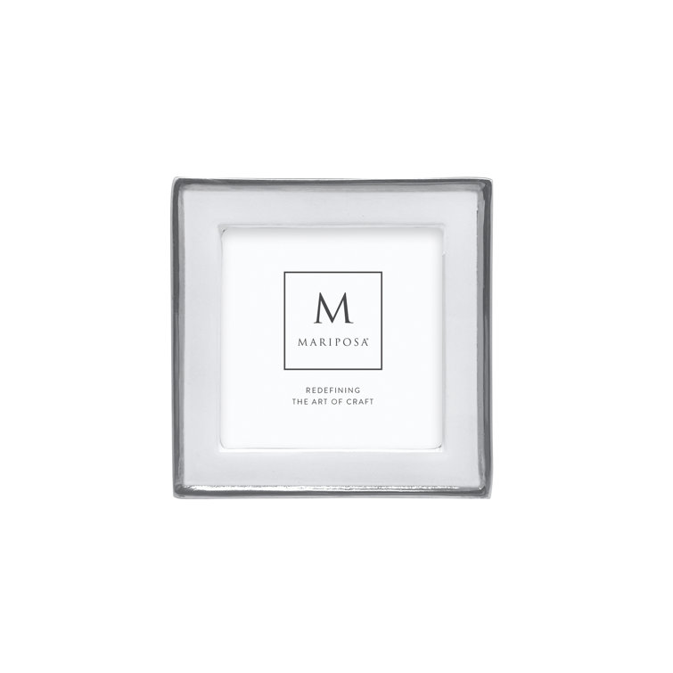 Mariposa Signature White 4x4 Recycled Aluminum Picture Frame