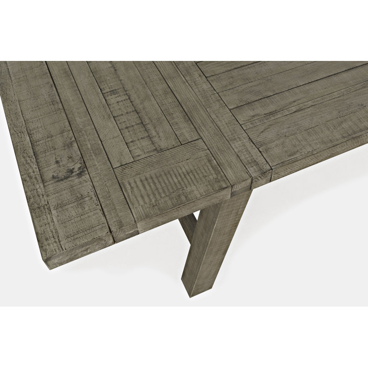 Gray Pine Extendable Trestle Dining Set with 8 Chairs