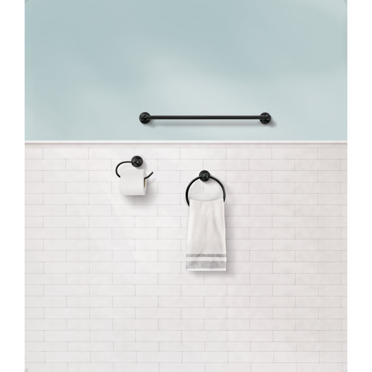 Preston Matte Black Wall Mount Paper Holder