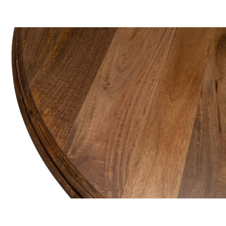 Hestia Round Brown Mango Wood Pedestal Dining Table