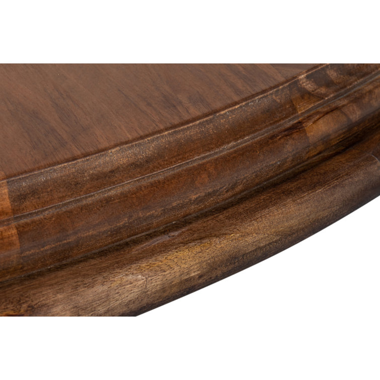 Hestia Round Brown Mango Wood Pedestal Dining Table