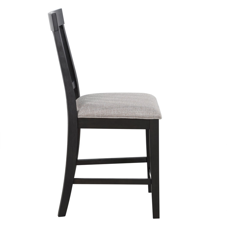 Ebony and Honey Extendable 5-Piece Dining Set with Upholstered Chairs