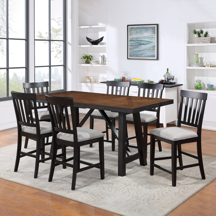 Gray Upholstered Schoolhouse Back Counter Stools, Set of 2