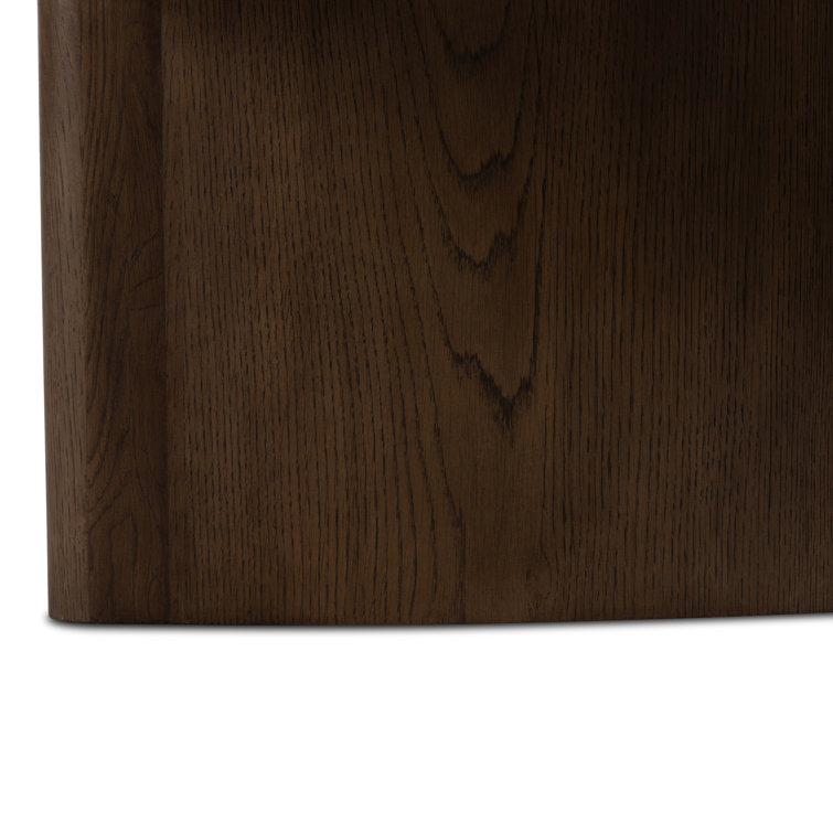 Round White Marble and Oak Coffee Table with Storage