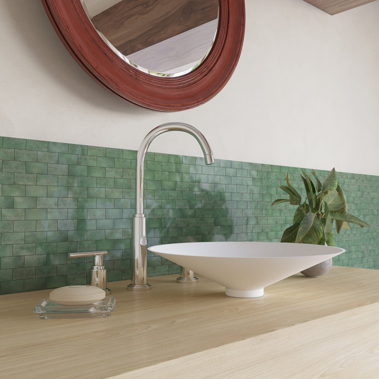 Mahdi Matte White Ceramic Round Vessel Sink, 18.9"