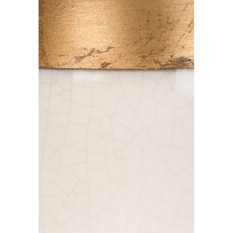 Atlantis Cove Ceramic Table Lamp with White Linen Shade