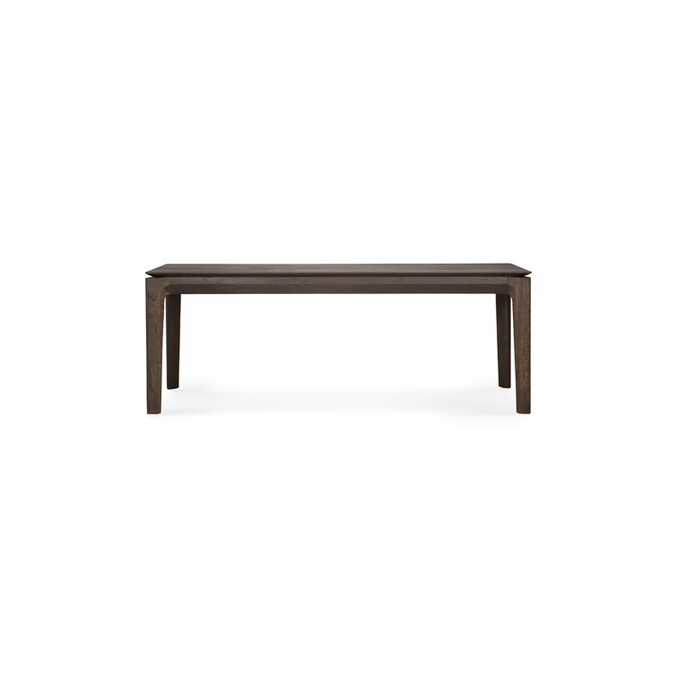 Bok 50" Dark Brown Solid Oak Bedroom Bench