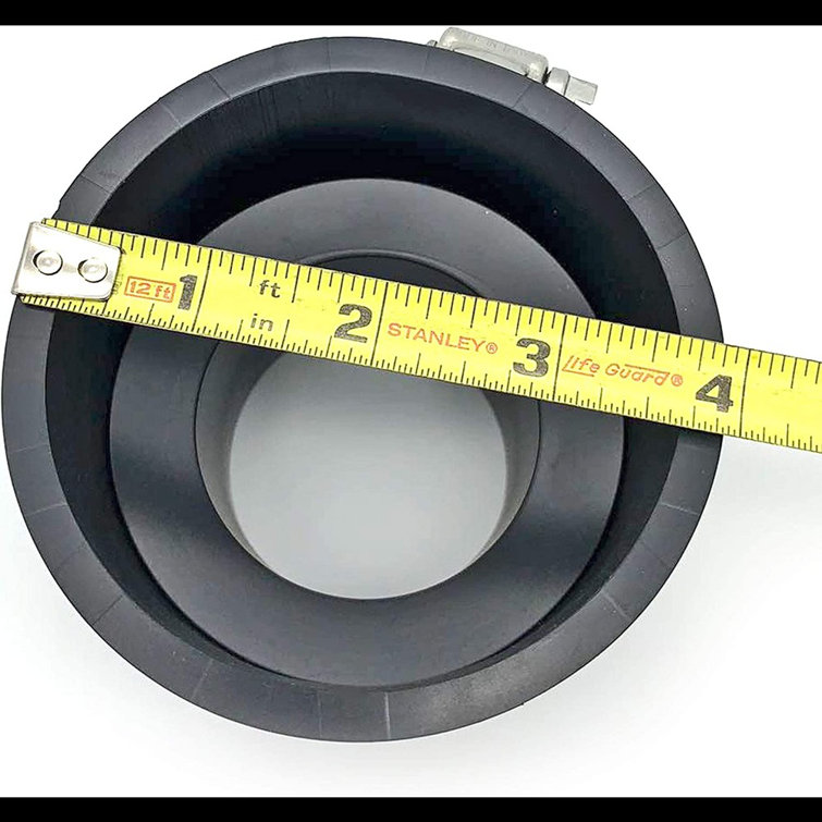 Black Flexible PVC Rubber Coupling with Stainless Steel Clamps