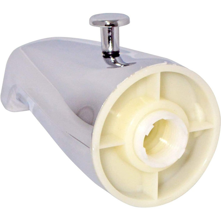 Polished Chrome Wall Mount Tub Spout with Diverter