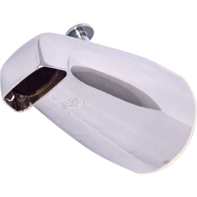 Polished Chrome Wall Mount Tub Spout with Diverter