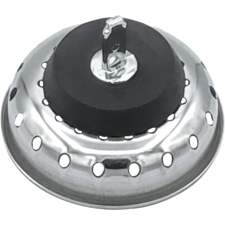 Silver Stainless Steel Rust Resistant Kitchen Sink Basket Strainer