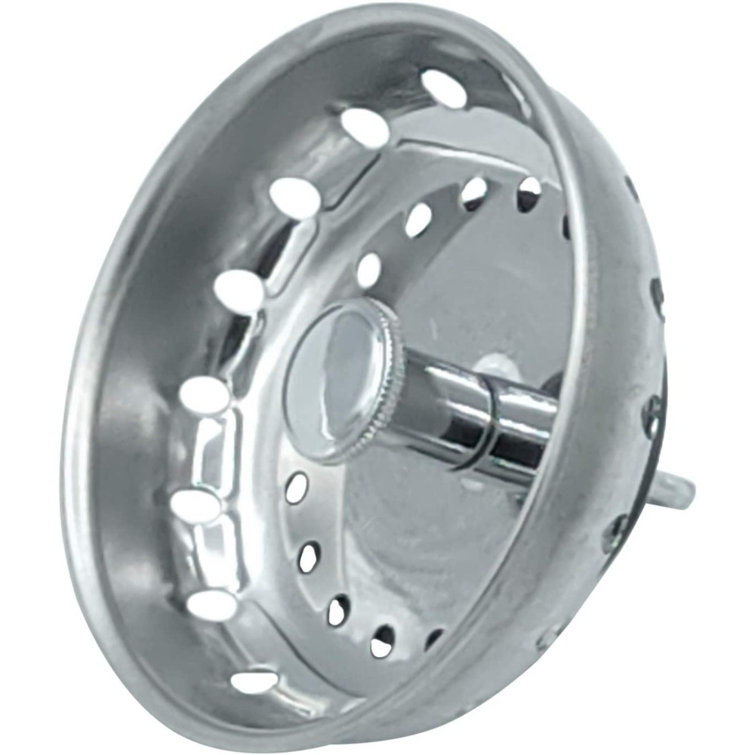 Silver Stainless Steel Rust Resistant Kitchen Sink Basket Strainer