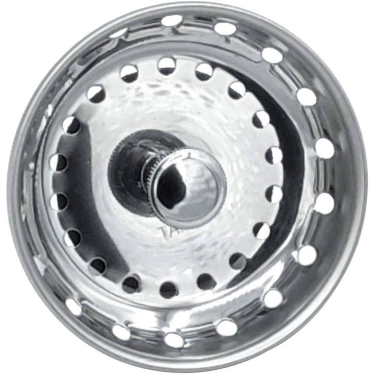 Silver Stainless Steel Rust Resistant Kitchen Sink Basket Strainer
