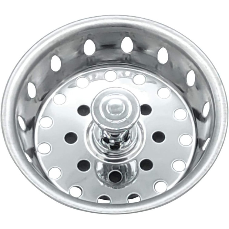 Silver Stainless Steel Rust Resistant Kitchen Sink Basket Strainer