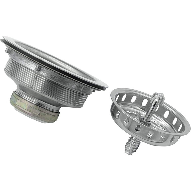 Silver Stainless Steel Spin and Seal Kitchen Basket Strainer