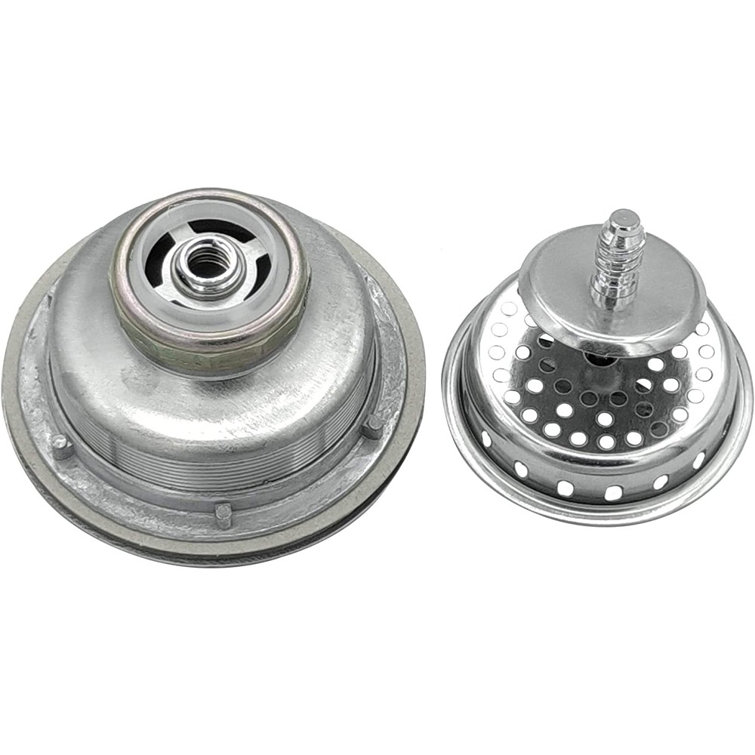 Silver Stainless Steel Spin and Seal Kitchen Basket Strainer