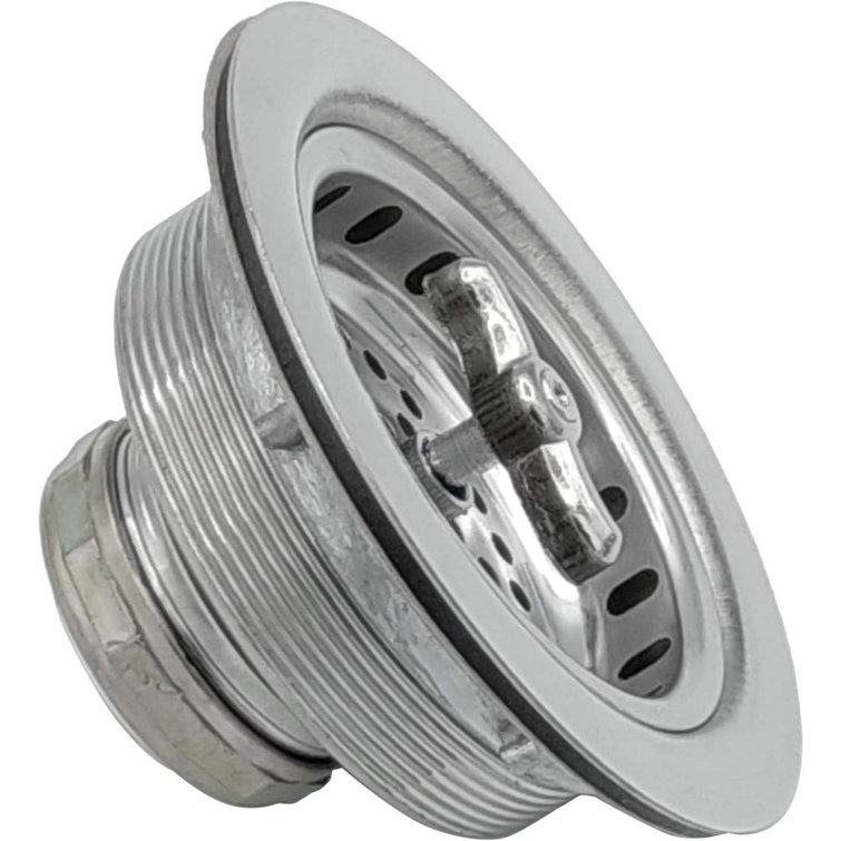 Silver Stainless Steel Spin and Seal Kitchen Basket Strainer