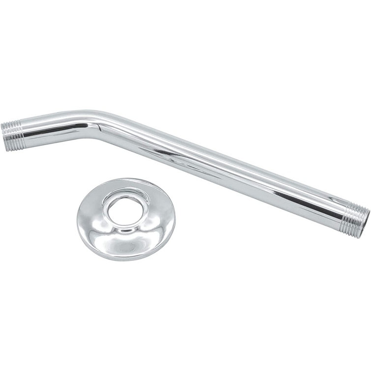 10 Inch Polished Chrome Stainless Steel Shower Arm with Flange
