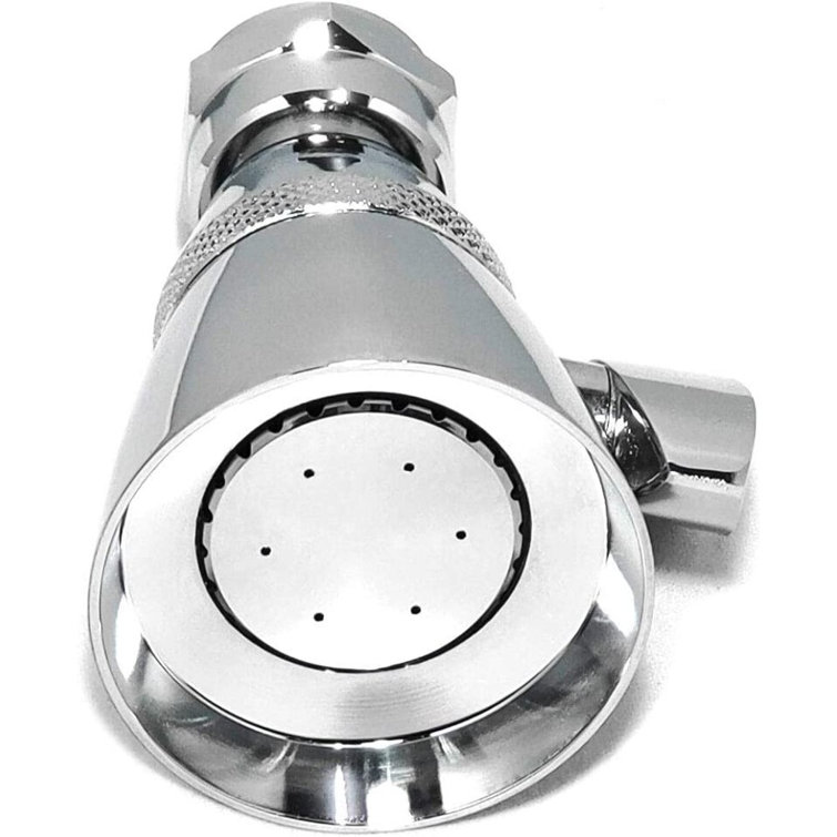 Polished Chrome Solid Brass Round Wall Mounted Shower Head