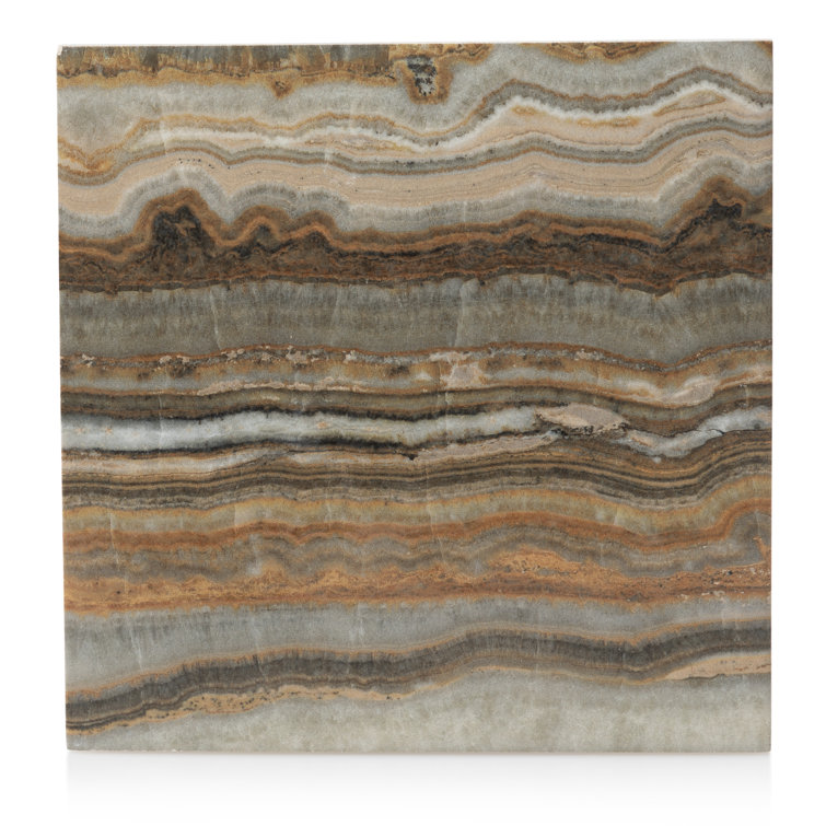 6" x 6" Glossy Beige and Brown Porcelain Pool Tile