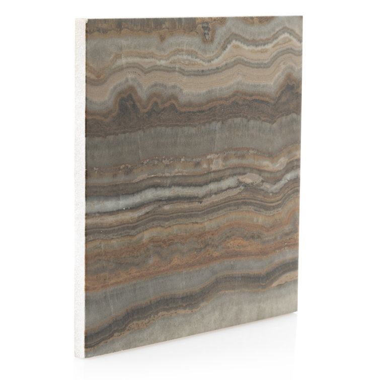 6" x 6" Glossy Beige and Brown Porcelain Pool Tile