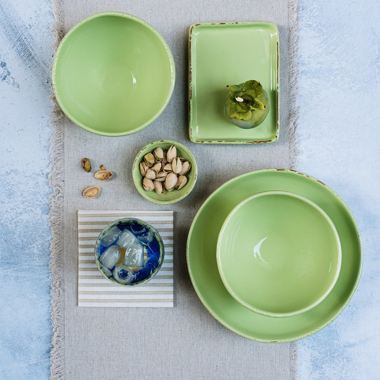 Sage Green Ceramic Rectangular Serving Tray