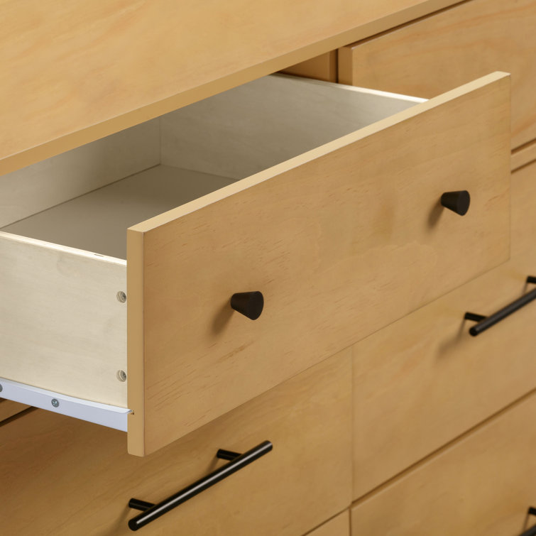 Otto Honey 6-Drawer Double Dresser with Metal Hardware
