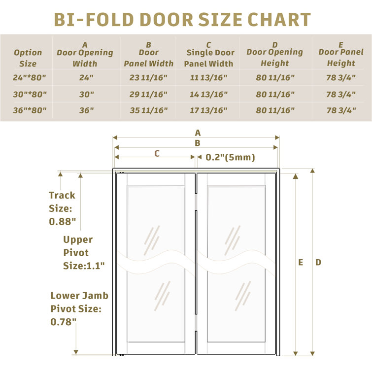 24 in. x 80 in. White Frosted Glass Solid Core MDF Bifold Door