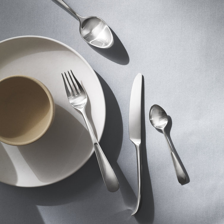 Vivianna Matte Stainless Steel 5-Piece Flatware Set