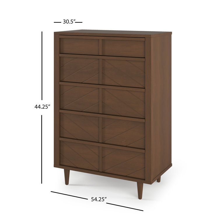 Surrey Hill Toasted Chestnut 5-Drawer Nursery Chest