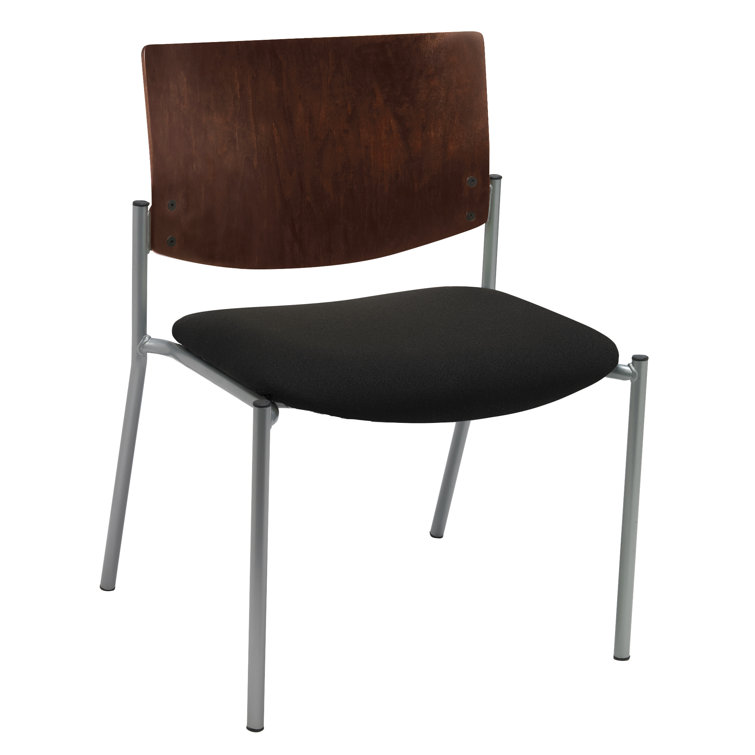 Evolve Contemporary Black Fabric Metal Guest Chair 400lb Capacity