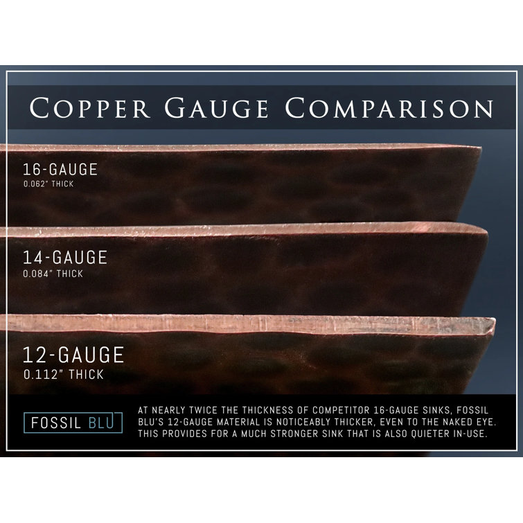 Luxury 33-Inch Hammered Copper Farmhouse Sink with Accessories