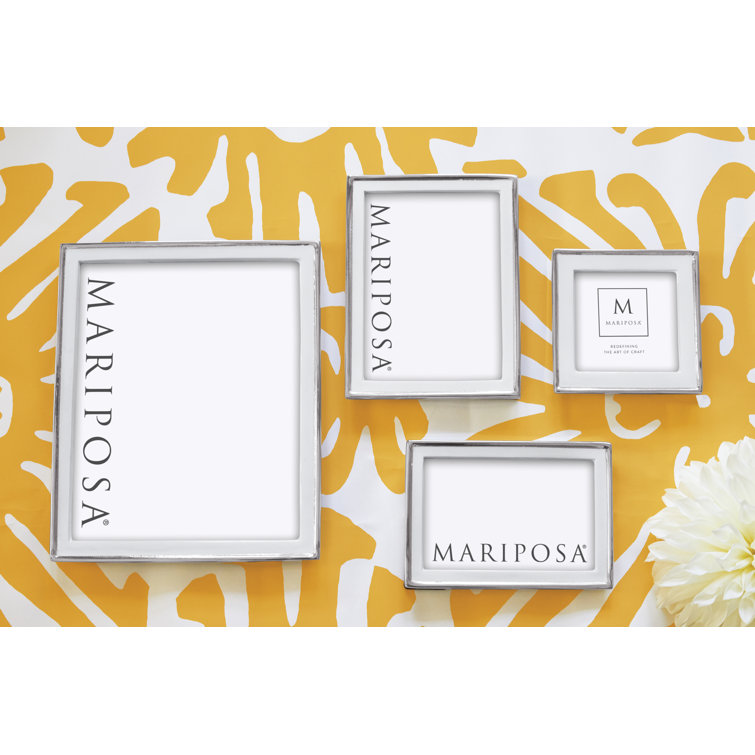 Mariposa Signature White 4x4 Recycled Aluminum Picture Frame