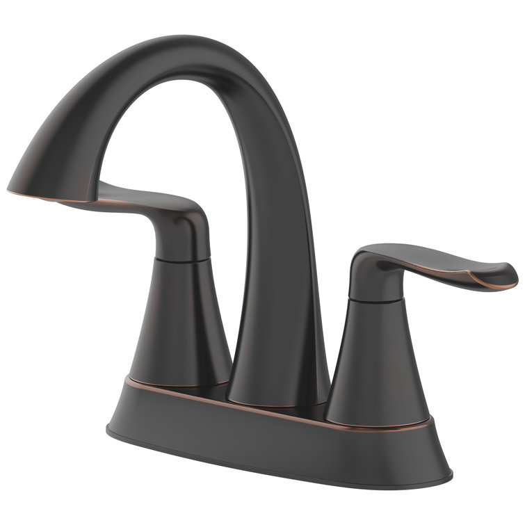 Piccolo Oil Rubbed Bronze 4-Inch Centerset Bathroom Faucet with Drain Assembly