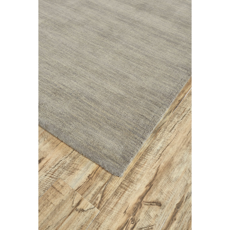 Gray Hand-Tufted Wool Runner Rug 2'6" x 8'