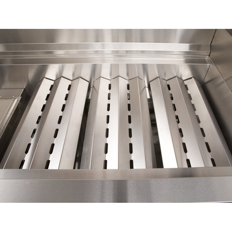 Slate Gray Aluminum Modular Outdoor Kitchen with Stainless Steel Countertop
