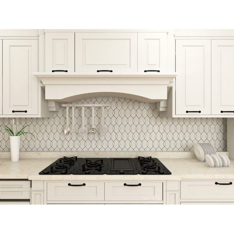 White Porcelain Mosaic Wall & Floor Tile Set with Water Protection