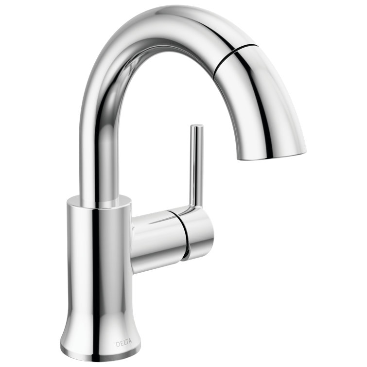 Chrome Single Hole Modern Brass Bathroom Faucet