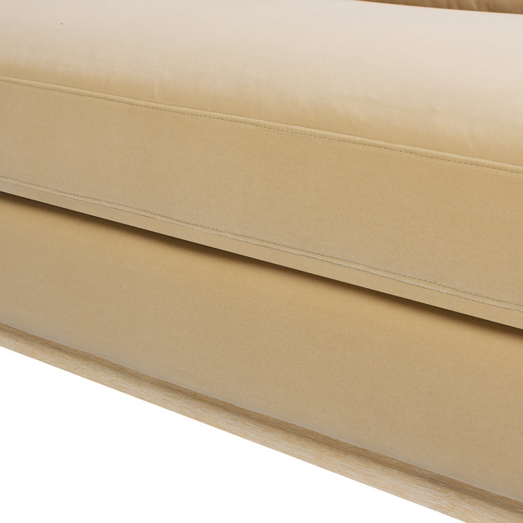Knox 84" Fawn Brown Velvet Lawson Sofa with Removable Cushions