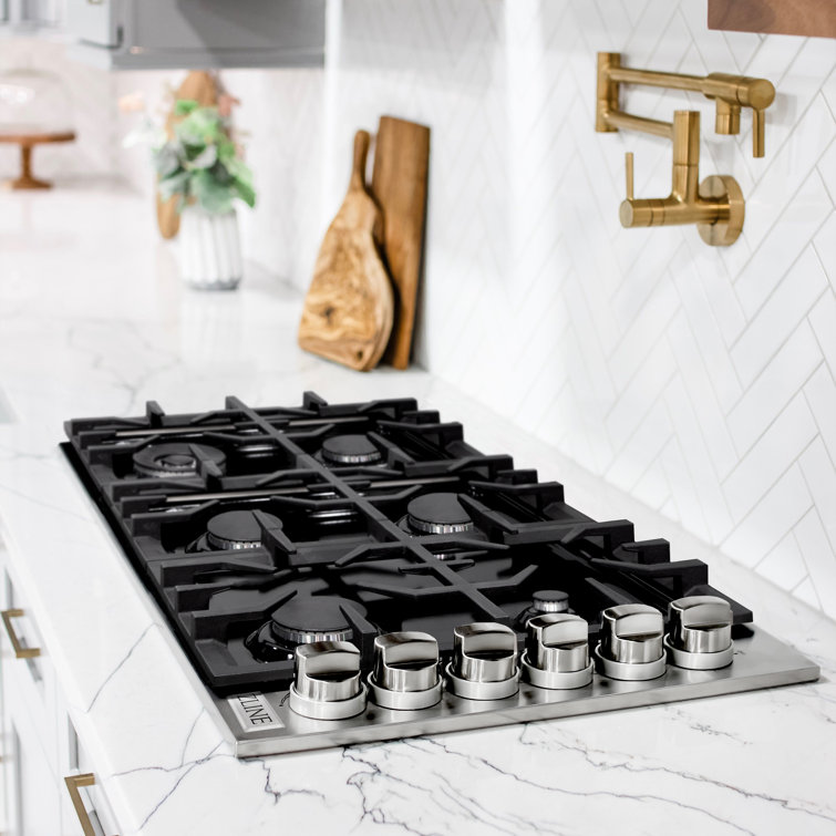 ZLINE 36" Stainless Steel 6-Burner Propane Gas Cooktop
