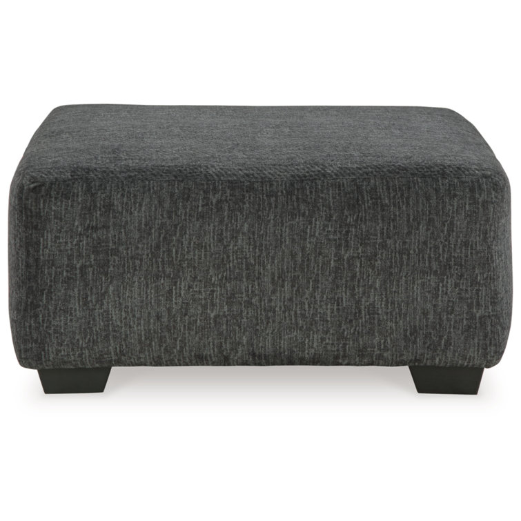 Biddeford 40" Black Square Contemporary Cocktail Ottoman