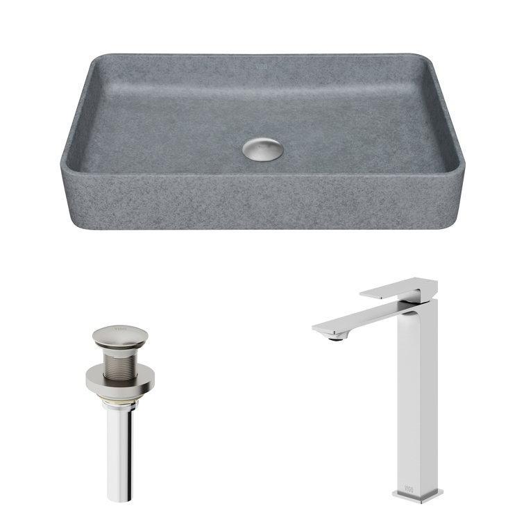 Concerto Ceramic 19"x14" Above-Counter Rectangular Vessel Sink