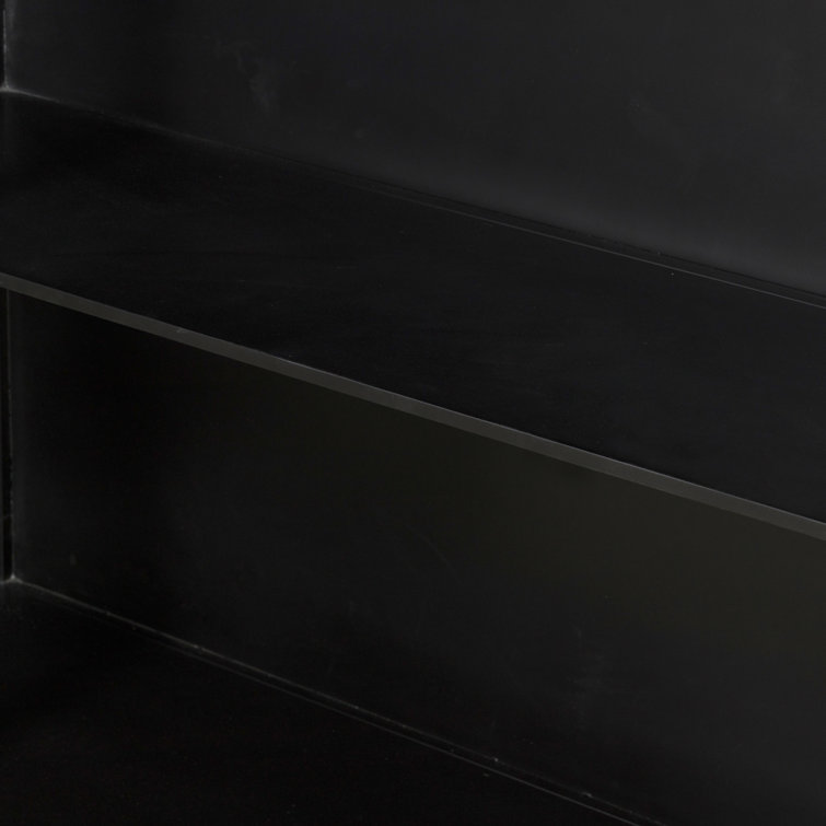 Black Iron and Glass Arched Curio Cabinet