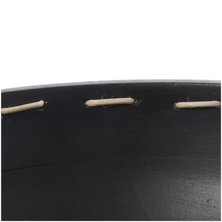 Neyla Black and Natural Handmade Mango Wood Decorative Bowl